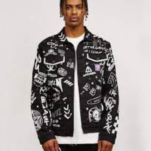 Reason Brand Clothing Space Denim Jacket XXL - Picture 1 of 11